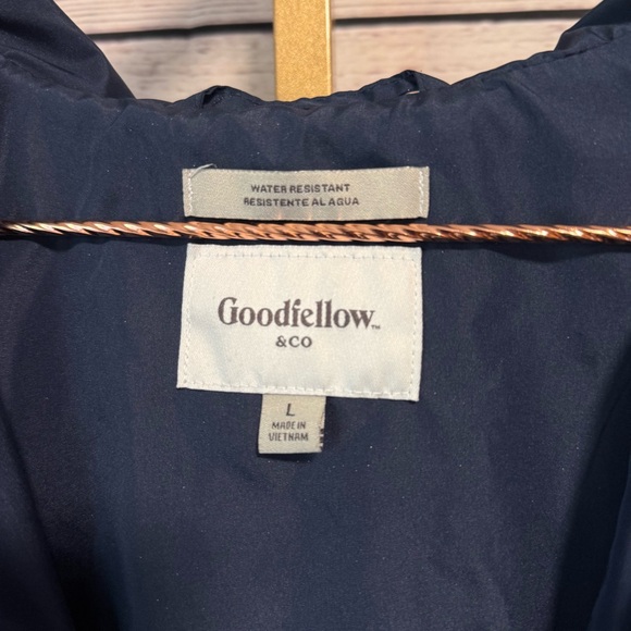Goodfellow & Co Blue Windbreaker Lightweight Hooded Jacket - Picture 4 of 6